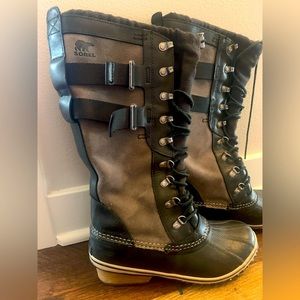 Sorel Conquest Carly II Boots Women's Kettle Black NL2273-010 US Size 9